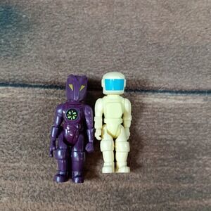Vintage‎ Remco Energized Protector Figure Lot Purple Robot & White Spaceman